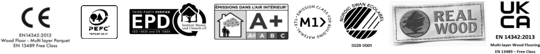 Certifications Parquet Chêne Falster Ranch Pergo StayClean+